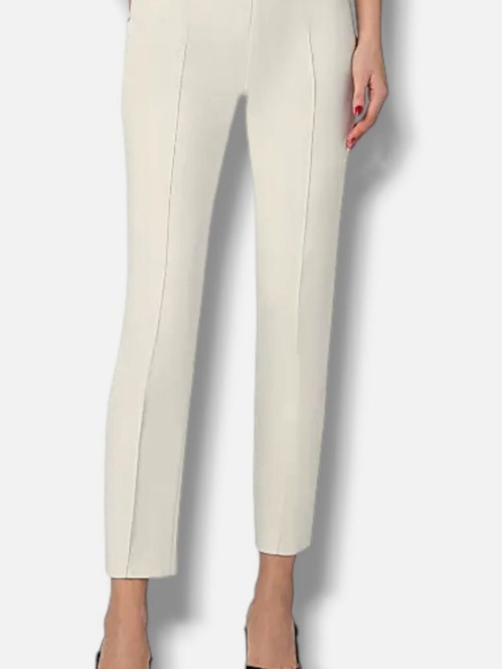 Akris Women's Ivory Melissa Techno Pants Size 2